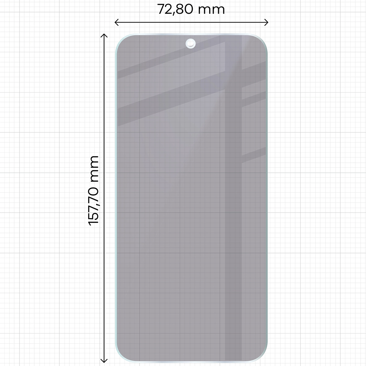 Wymiary szkła Bizon Hybrid Shadow do OnePlus 15
