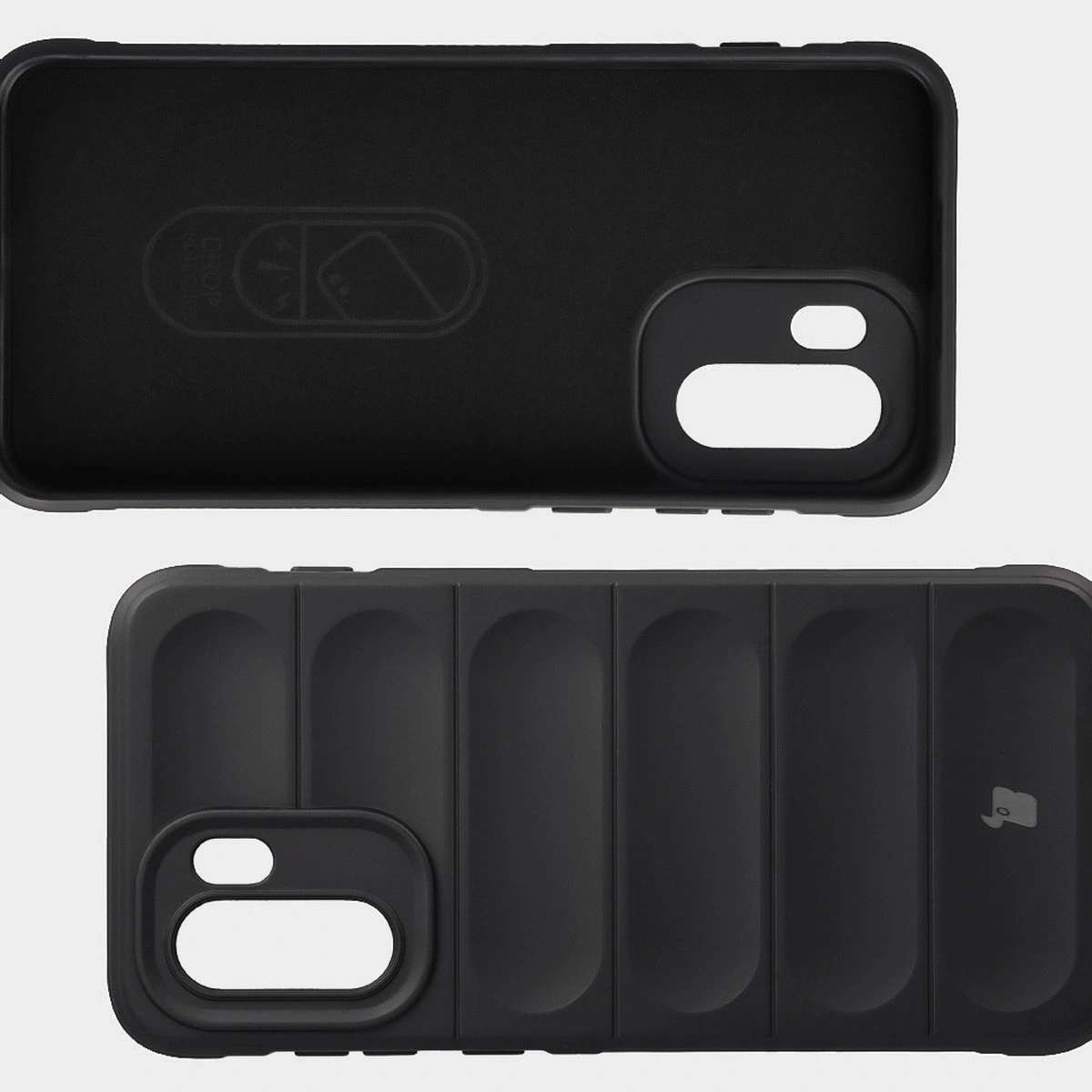 Wyściółka z mikrofibry, wyżłobienia na pleckach i wzmocnione narożniki w etui Bizon Case Tur do OnePlus 15R