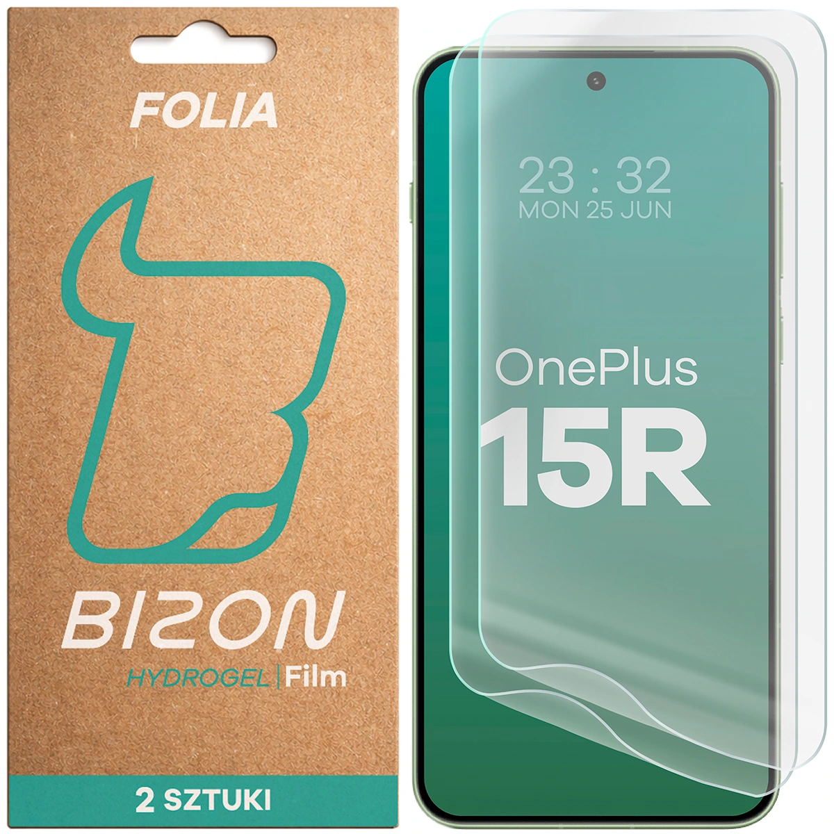 Pudełko i folia hydrożelowa na ekran Bizon Film Hydrogel Front Duo do OnePlus 15R