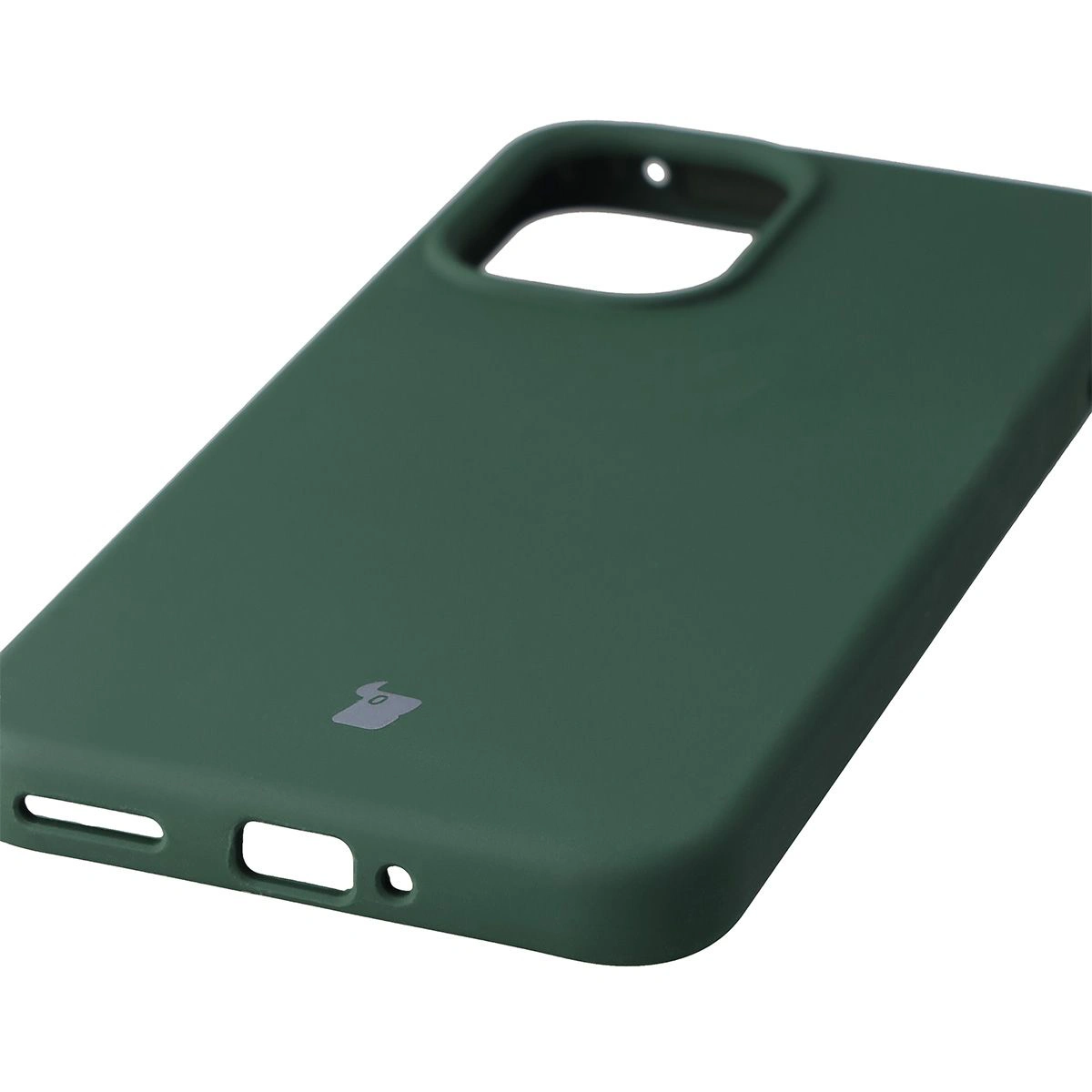Zbliżenie na precyzyjne wycięcia i możliwość ładowania indukcyjnego w etui Bizon Soft Case do OnePlus 15R