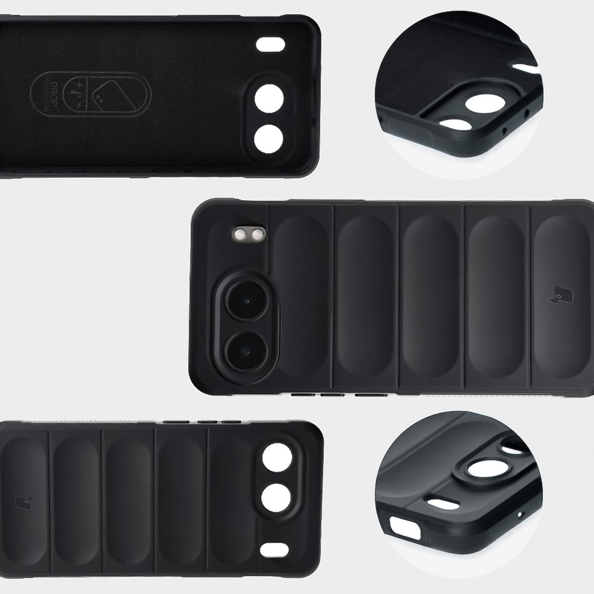 Wyściółka z mikrofibry, wyżłobienia na pleckach i wzmocnione narożniki w etui Bizon Case Tur