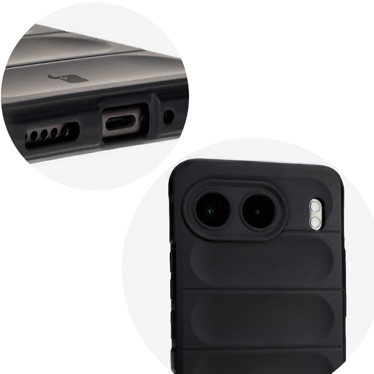 Precyzyjne wycięcia i kompatybilność z ładowaniem indukcyjnym w etui Bizon Case Tur