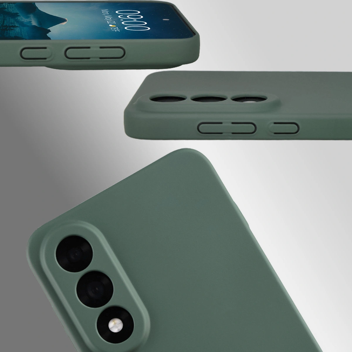 Dedykowane wycięcia i podwyższone krawędzie aparatu i ekranu w etui Bizon Case Łupka do OnePlus Nord 5