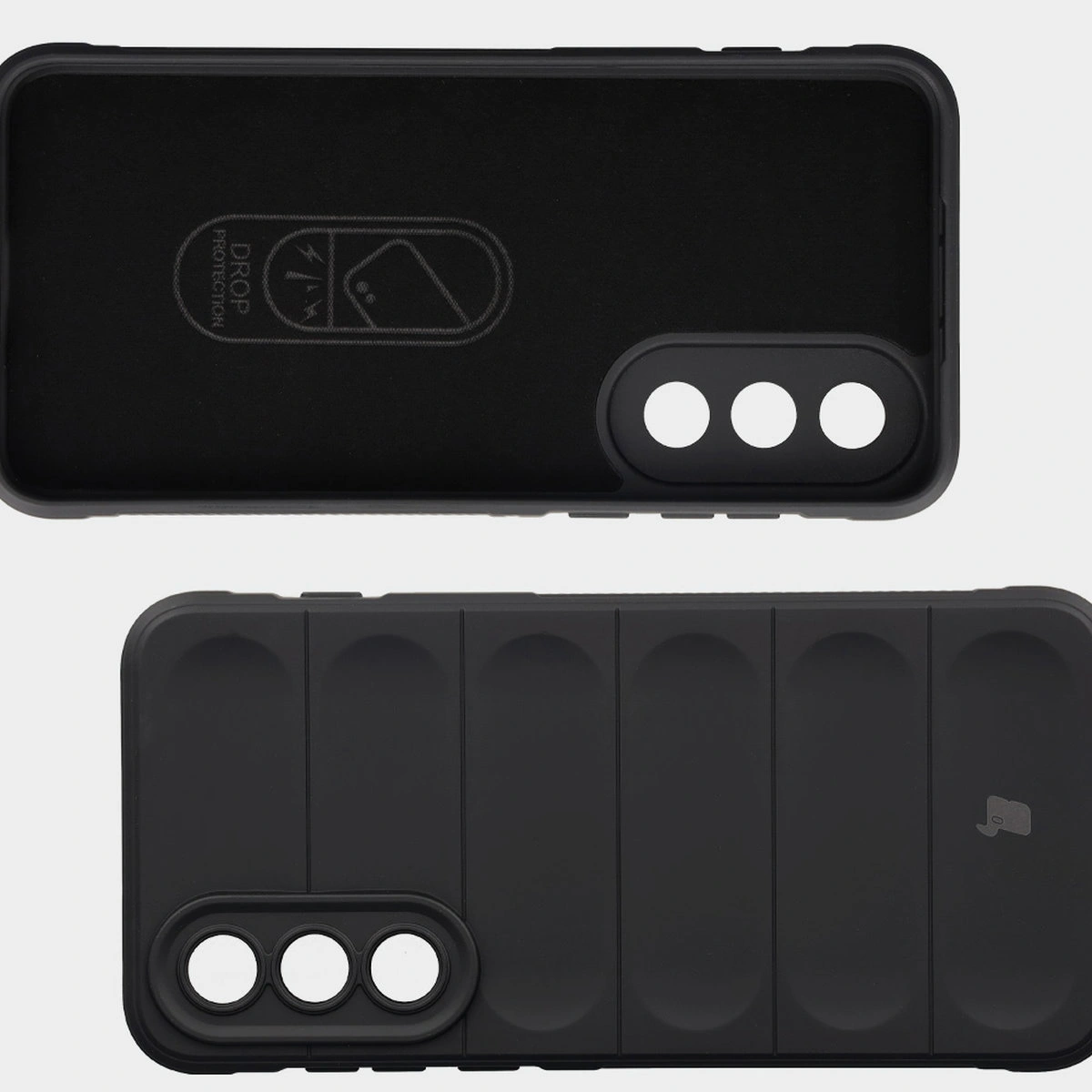 Wyściółka z mikrofibry, wyżłobienia na pleckach i wzmocnione narożniki w etui Bizon Case Tur do OnePlus Nord 5