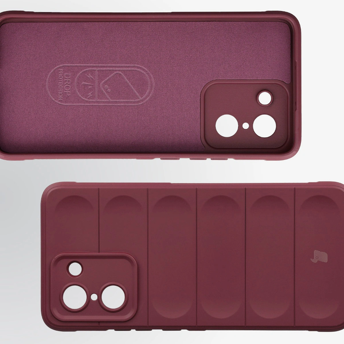 Wyściółka z mikrofibry, wyżłobienia na pleckach i wzmocnione narożniki w etui Bizon Case Tur do OnePlus Nord CE5 5G