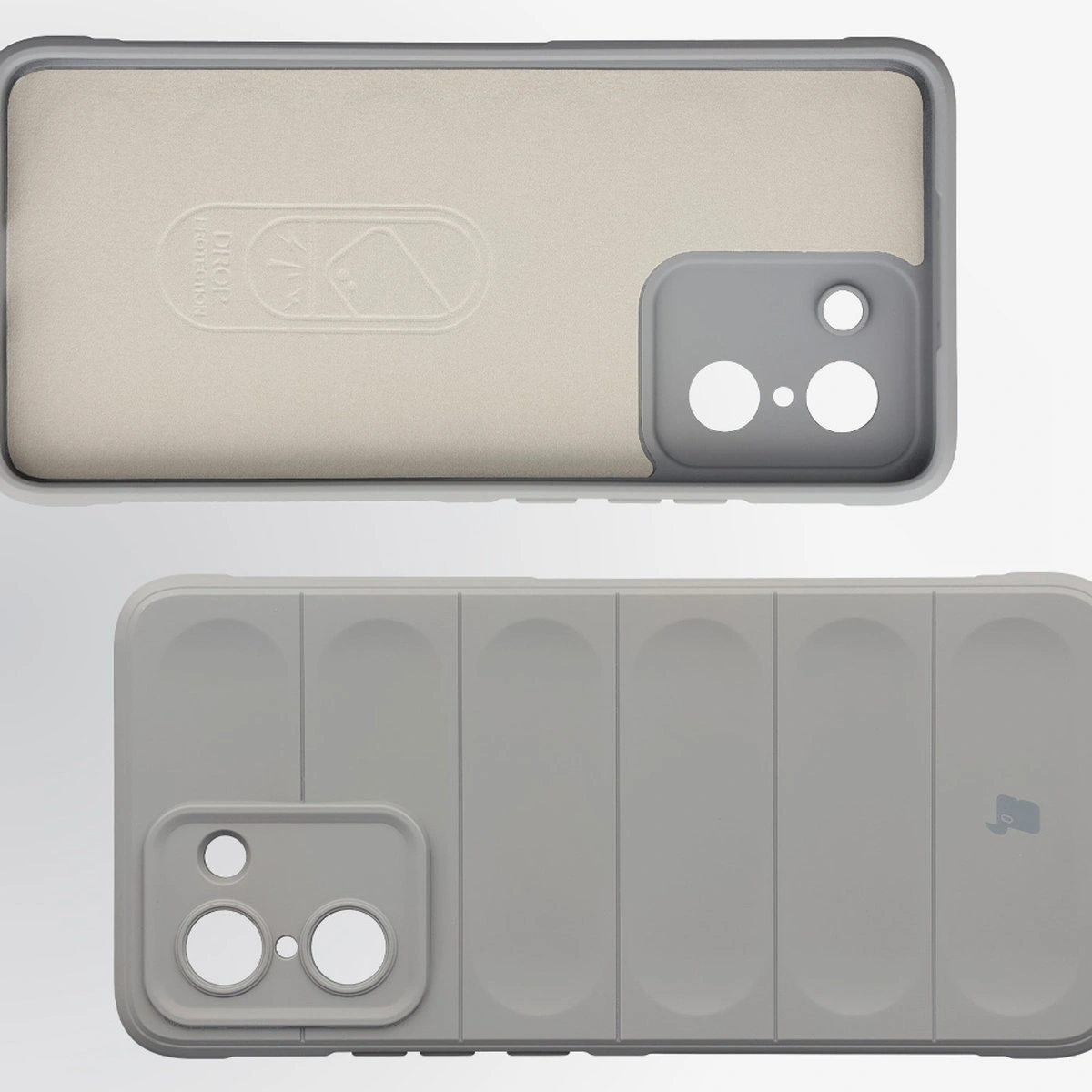 Wyściółka z mikrofibry, wyżłobienia na pleckach i wzmocnione narożniki w etui Bizon Case Tur do OnePlus Nord CE5 5G