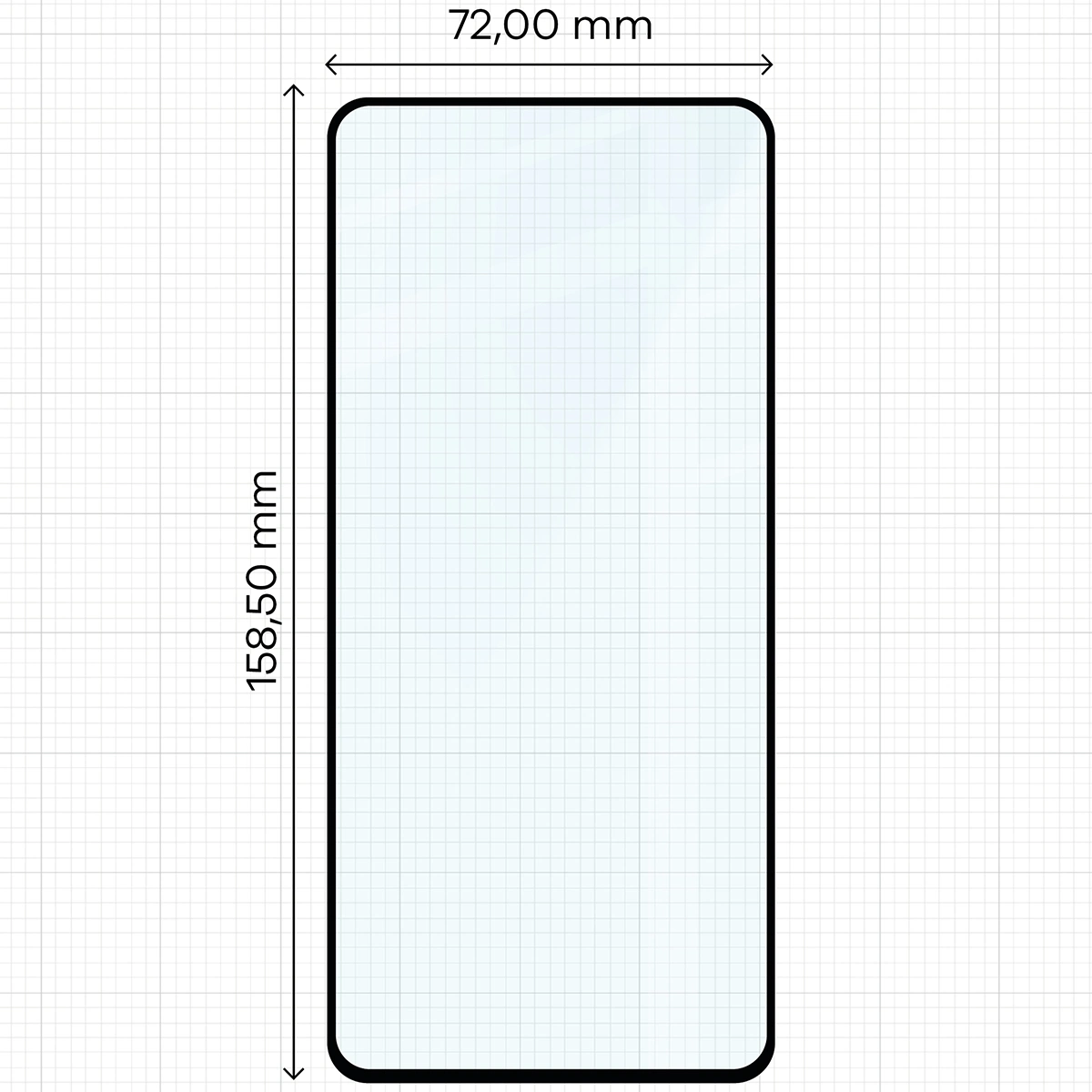 Wymiary szkła Bizon Glass Edge do OnePlus Nord CE5 5G
