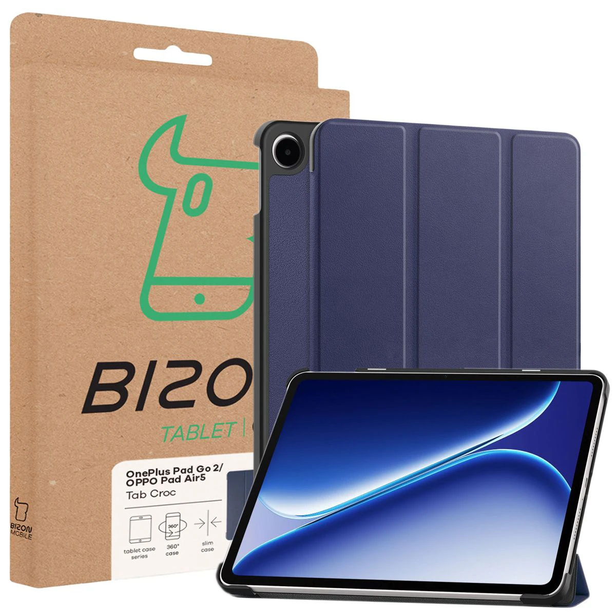 Przód pudełka Bizon Case z dedykowaną etykietą do OnePlus Pad Go 2 / Oppo Pad Air5