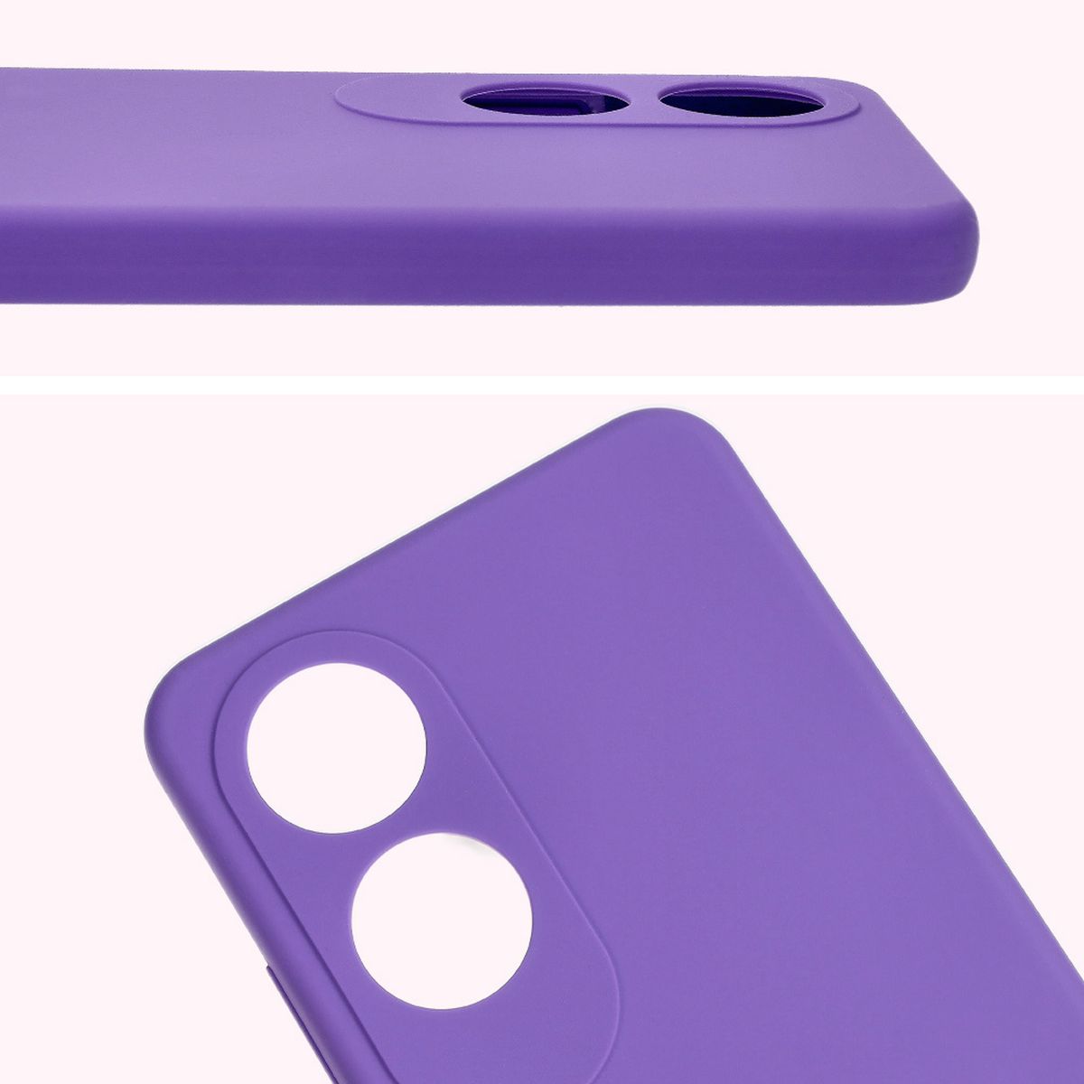 Zbliżenie na wycięcia na obiektywy w etui Bizon Soft Case