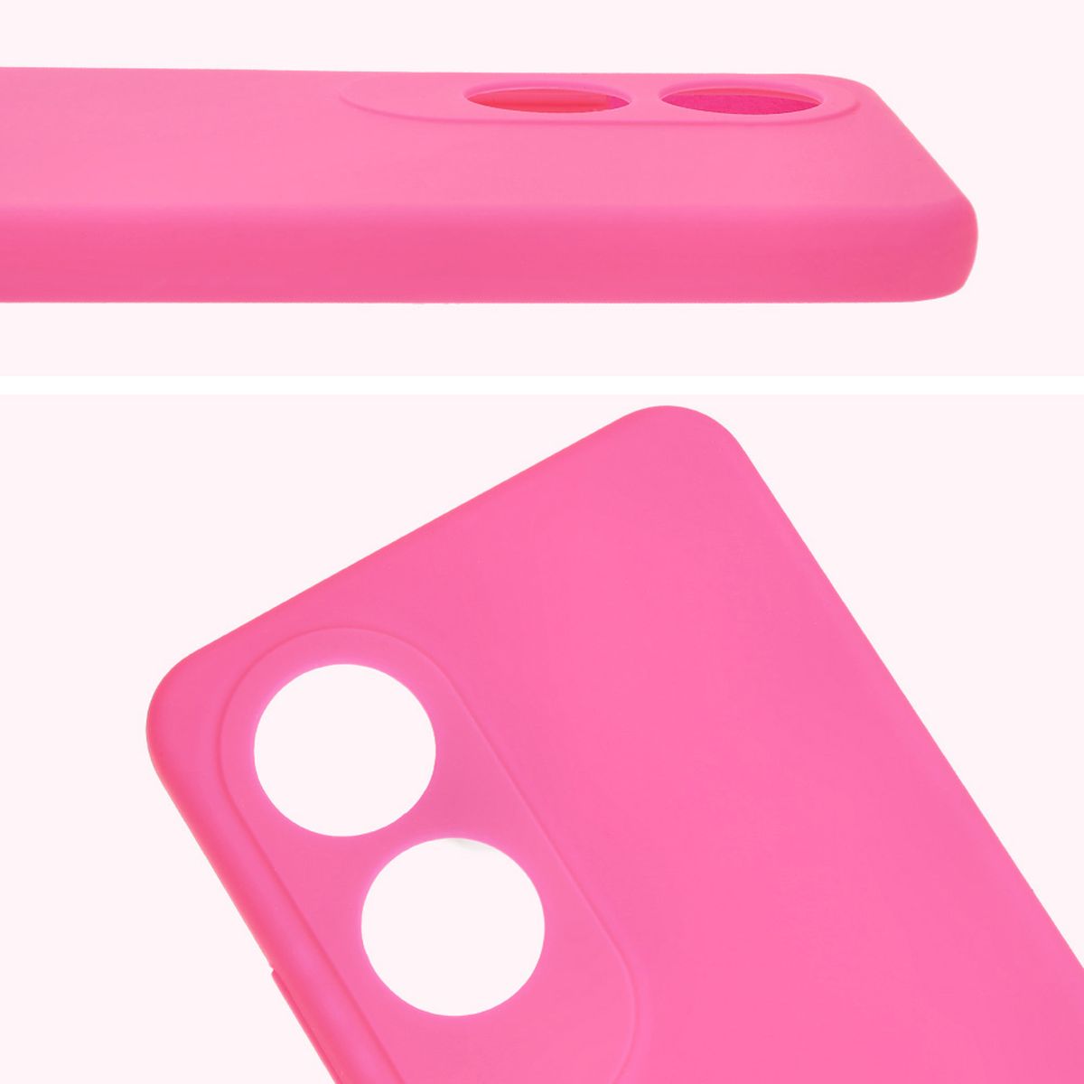 Zbliżenie na wycięcia na obiektywy w etui Bizon Soft Case