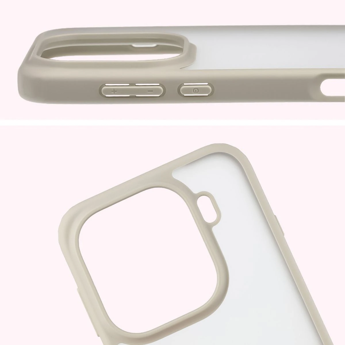 Pełne wycięcie i podwyższone krawędzie aparatu w etui Bizon Case Angelo do Oppo Find X9 Pro