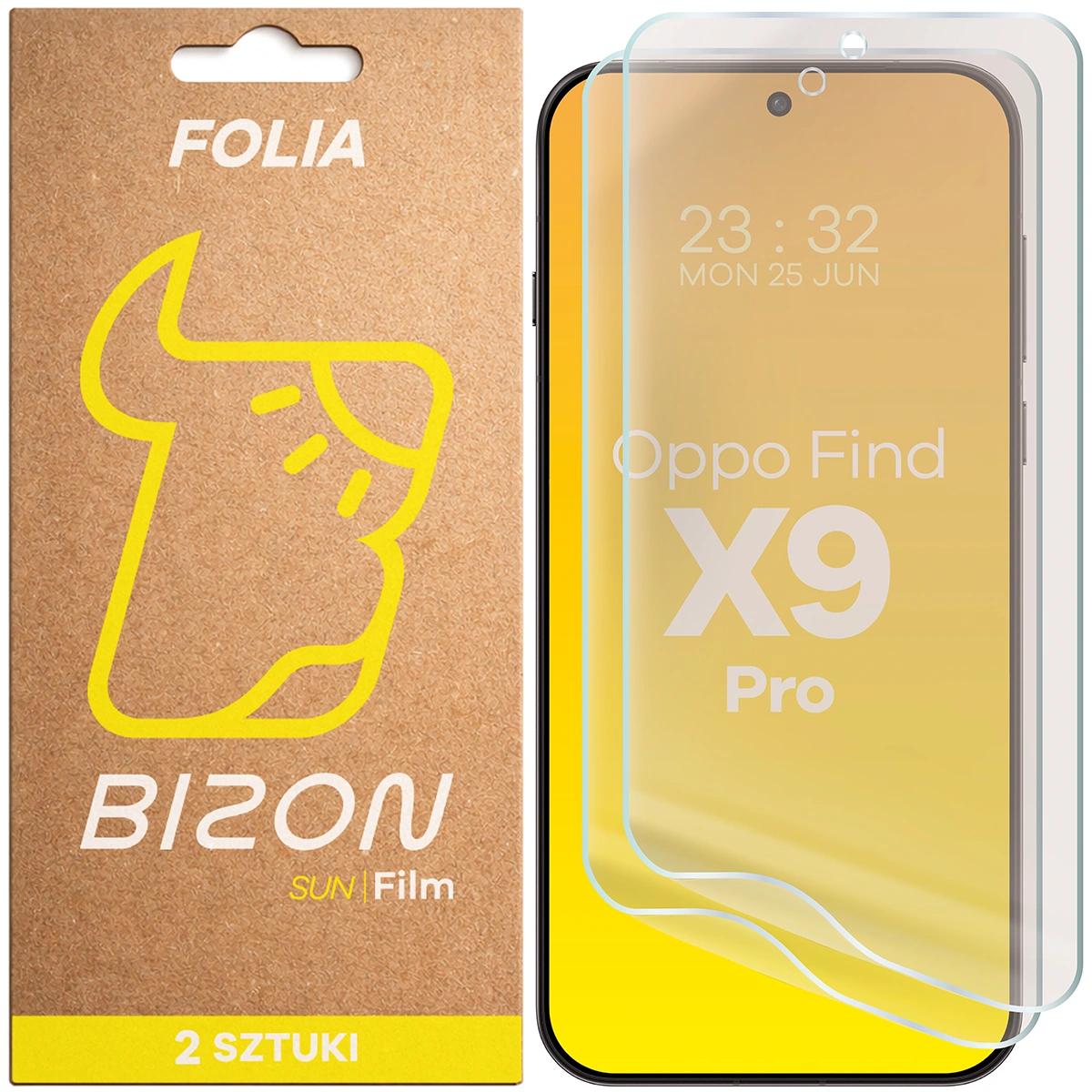 Folia matowa na ekran Bizon Film Sun Duo do Oppo Find X9 Pro, 2 sztuki