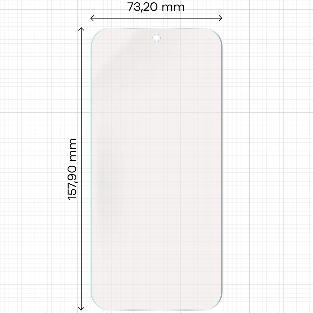 Miarka z wymiarami folii matowej Bizon Film Sun Duo do Oppo Find X9 Pro