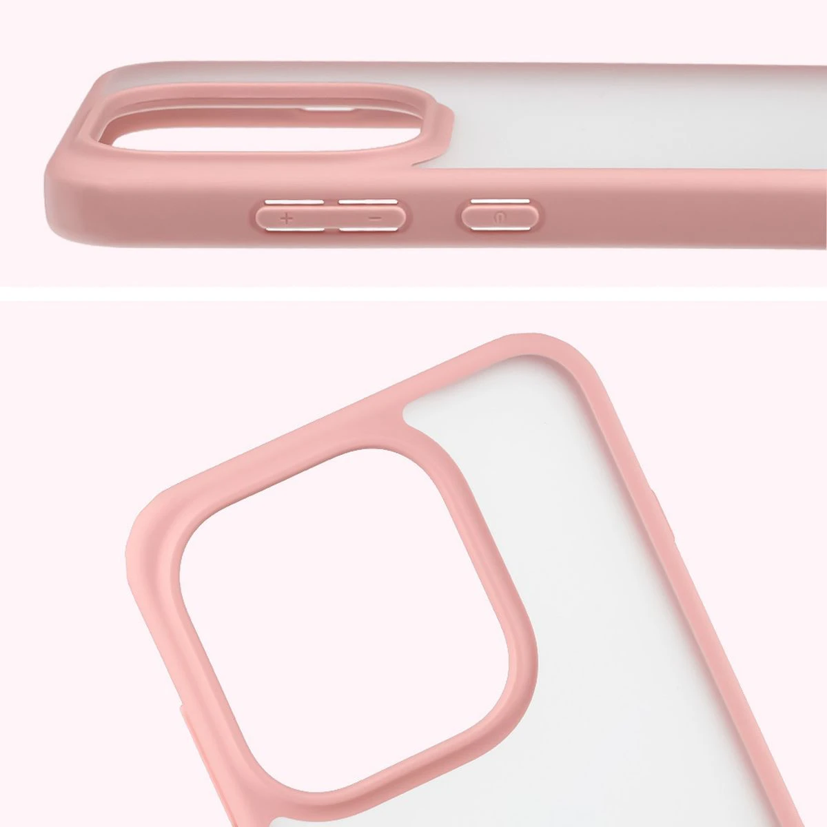 Pełne wycięcie i podwyższone krawędzie aparatu w etui Bizon Case Angelo do Oppo Find X9