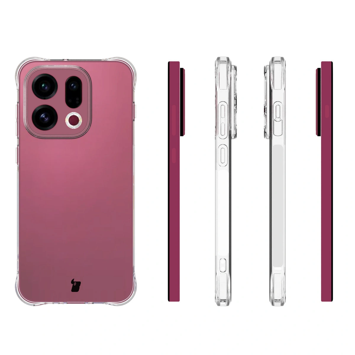 Etui Bizon Case Salpa do Oppo Find X9 z różnych stron