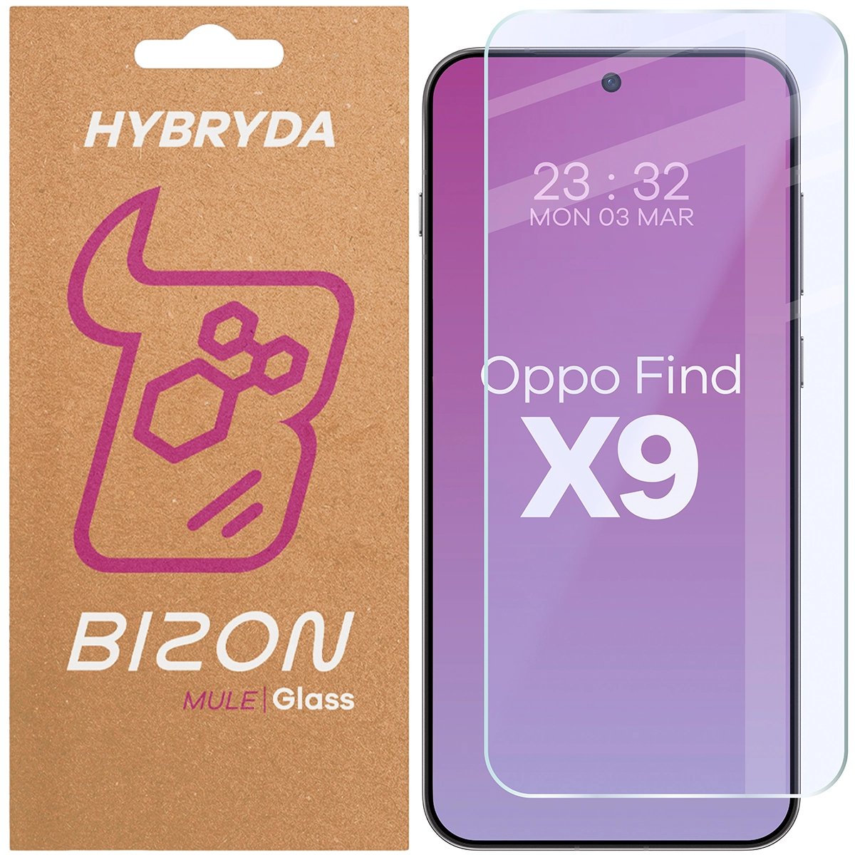 Szkło hybrydowe na ekran Bizon Hybrid Mule do Oppo Find X9