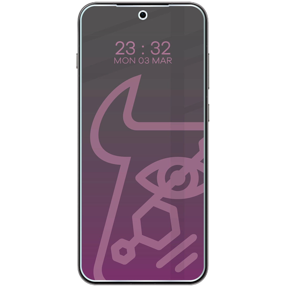 Wizualizacja szkła Hybrid Shadow nałożonego na telefon Oppo Find X9