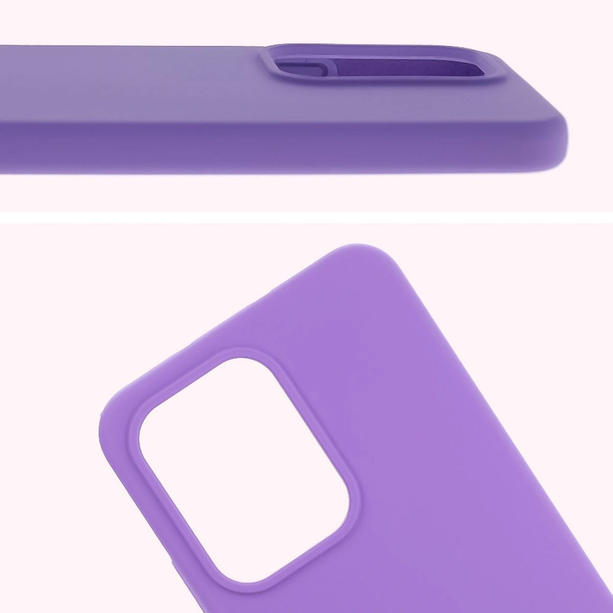 Zbliżenie na wycięcie na obiektywy w etui Bizon Soft Case do Oppo Reno13 Pro