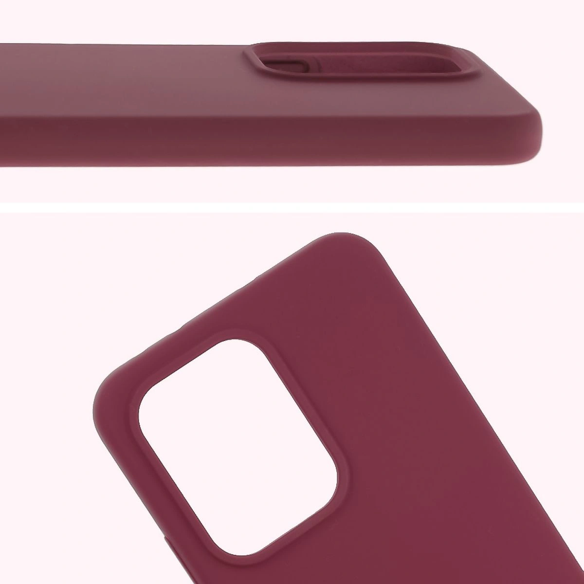 Zbliżenie na wycięcie na obiektywy w etui Bizon Soft Case do Oppo Reno13 Pro
