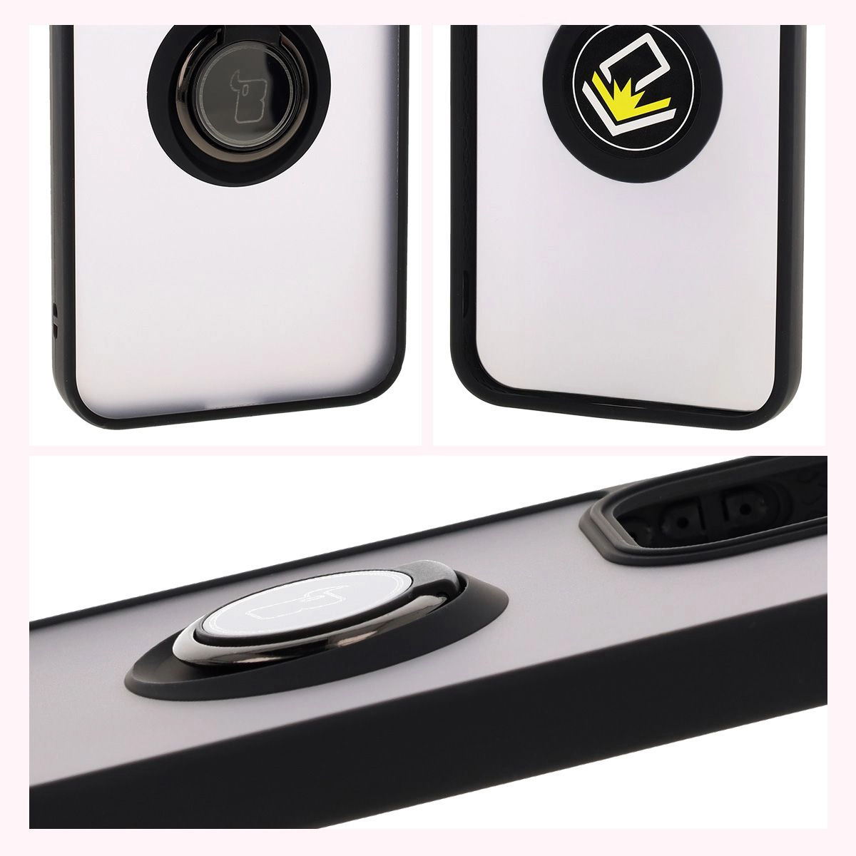 Właściwości Bizon Case Hybrid Ring: antypoślizgowa ramka i matowy design