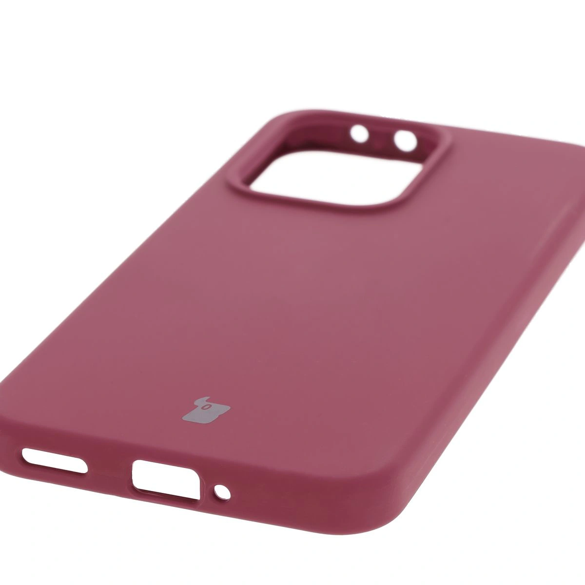 Zbliżenie na precyzyjne wycięcia i możliwość ładowania indukcyjnego w etui Bizon Soft Case do Oppo Reno13