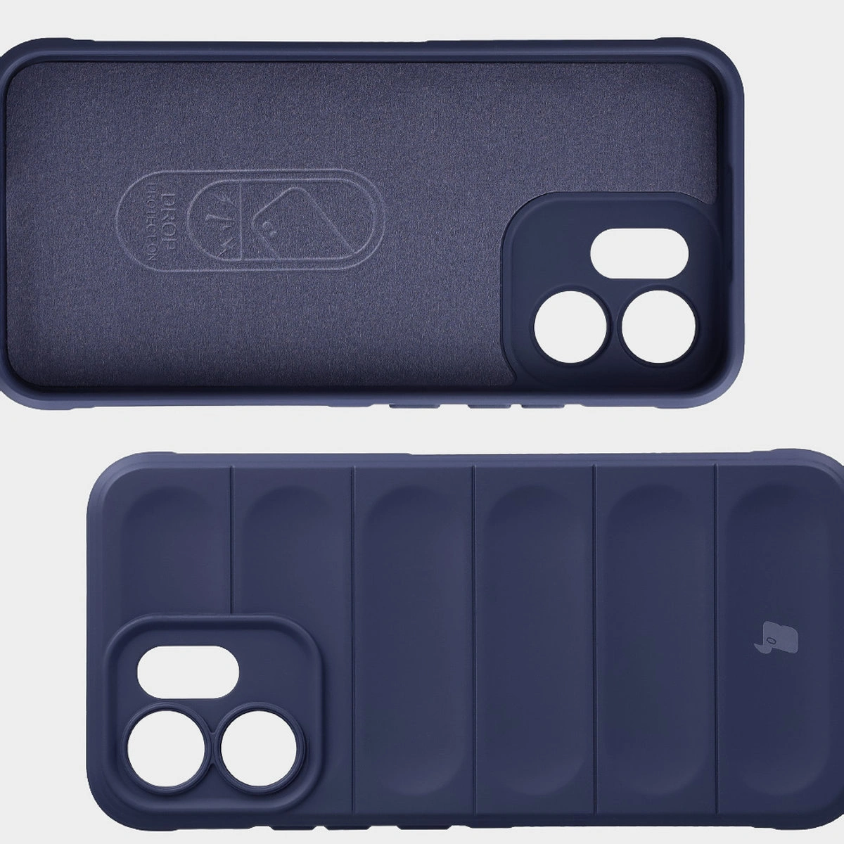 Wyściółka z mikrofibry, wyżłobienia na pleckach i wzmocnione narożniki w etui Bizon Case Tur do Oppo Reno 14 F / Oppo Reno 14 FS