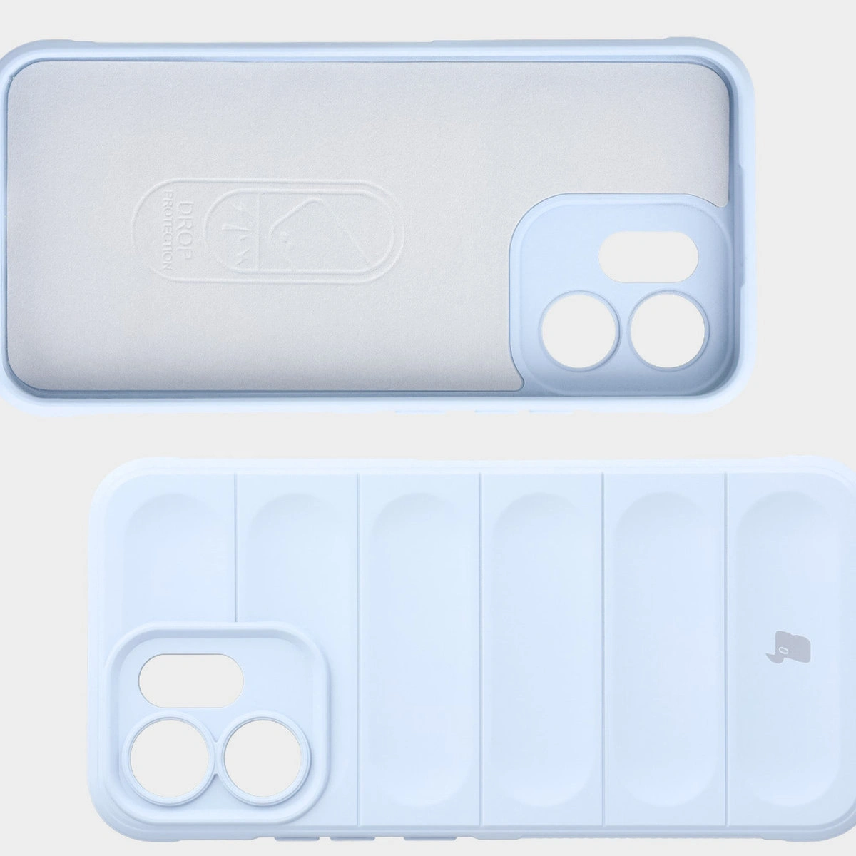 Wyściółka z mikrofibry, wyżłobienia na pleckach i wzmocnione narożniki w etui Bizon Case Tur do Oppo Reno 14 F / Oppo Reno 14 FS