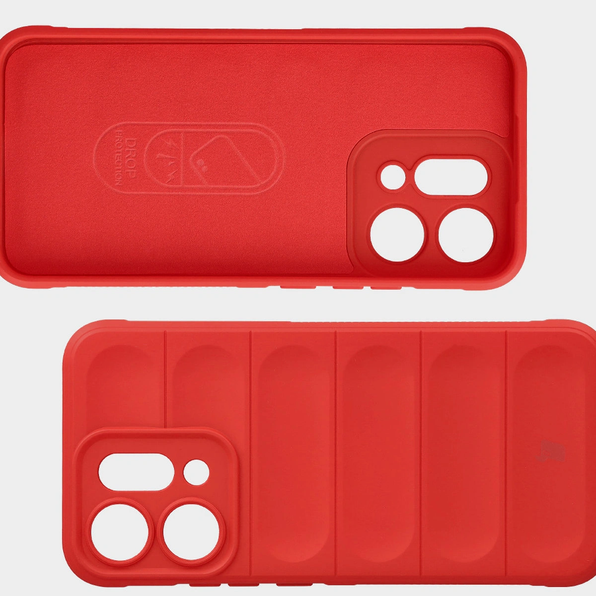 Wyściółka z mikrofibry, wyżłobienia na pleckach i wzmocnione narożniki w etui Bizon Case Tur do Oppo Reno 14