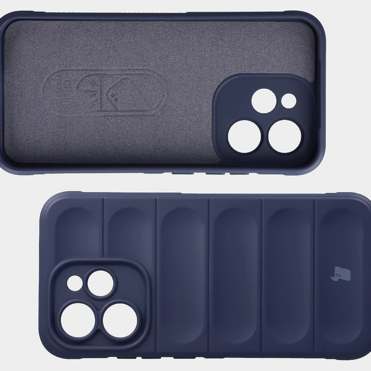 Wyściółka z mikrofibry, wyżłobienia na pleckach i wzmocnione narożniki w etui Bizon Case Tur do Oppo Reno 15 Pro