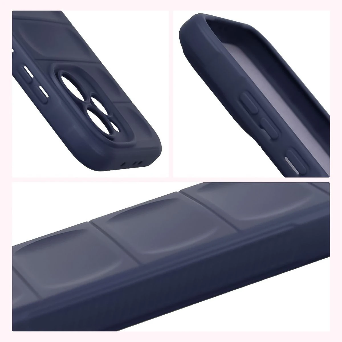 Teksturowane boki i podwyższone krawędzie ekranu i aparatu w etui Bizon Case Tur do Oppo Reno 15 Pro