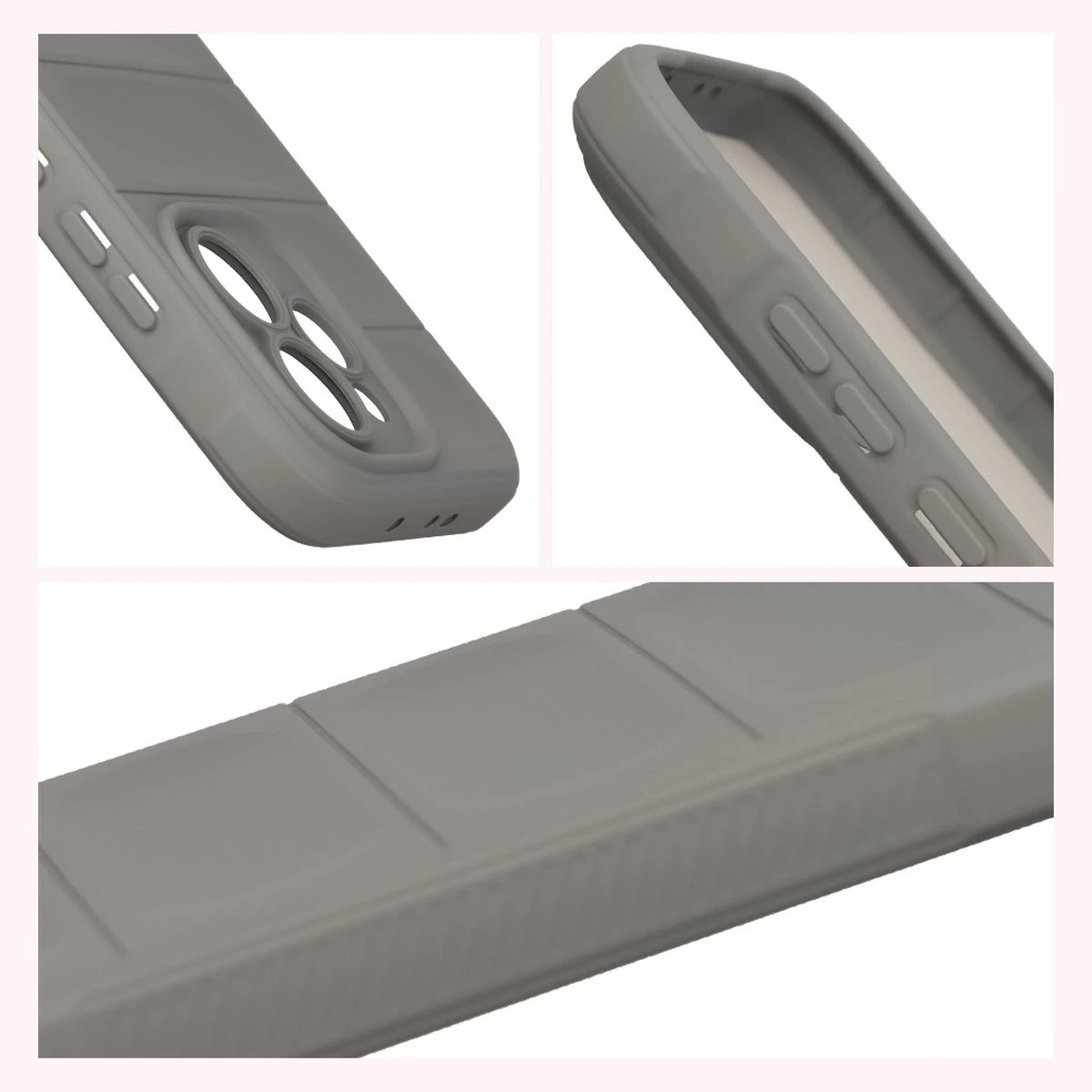 Teksturowane boki i podwyższone krawędzie ekranu i aparatu w etui Bizon Case Tur do Oppo Reno 15 Pro
