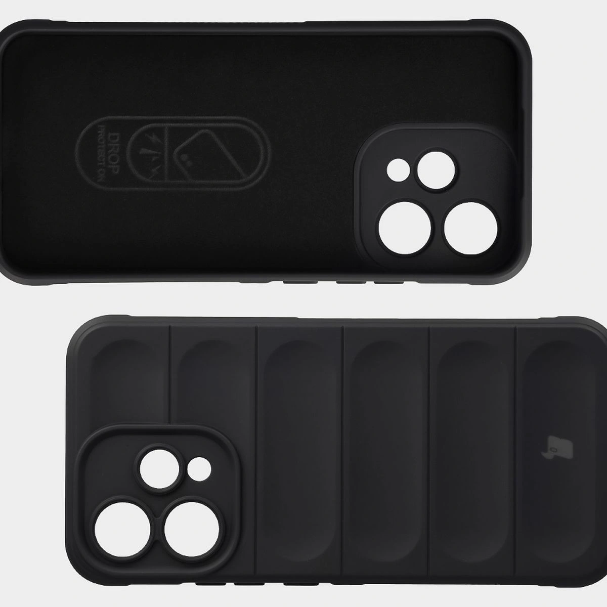 Wyściółka z mikrofibry, wyżłobienia na pleckach i wzmocnione narożniki w etui Bizon Case Tur do Oppo Reno 15