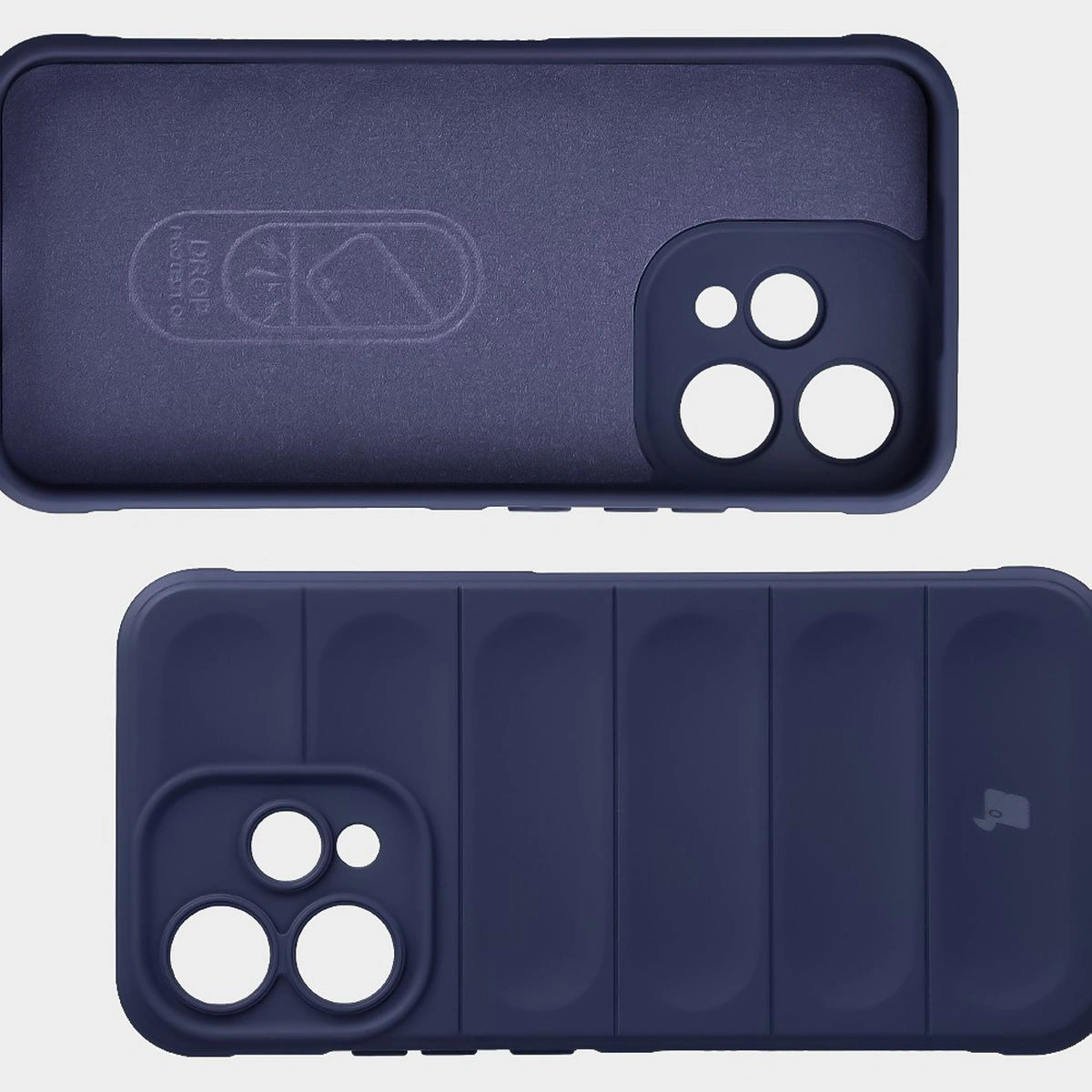 Wyściółka z mikrofibry, wyżłobienia na pleckach i wzmocnione narożniki w etui Bizon Case Tur do Oppo Reno 15