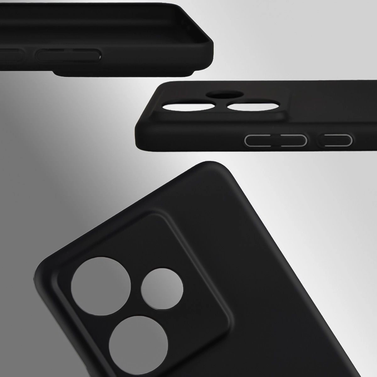Dedykowane wycięcia i podwyższone krawędzie aparatu i ekranu w etui Bizon Case Łupka do Realme GT 7 / Realme GT 7T