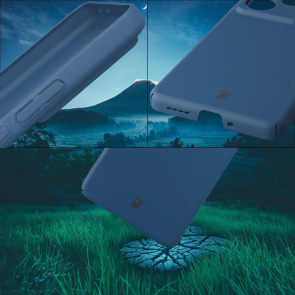 Zintegrowane osłony na przyciski, wycięcia i twardy materiał etui Bizon Case Łupka do Realme GT 7 / Realme GT 7T