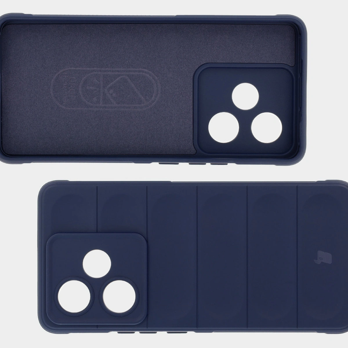 Wyściółka z mikrofibry, wyżłobienia na pleckach i wzmocnione narożniki w etui Bizon Case Tur do Realme GT 7 / Realme GT 7T