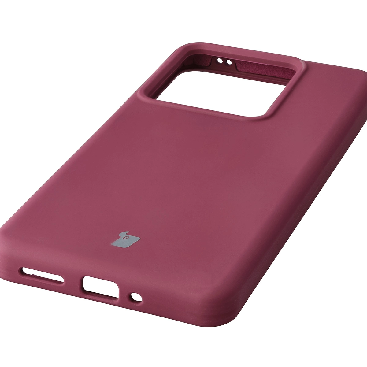 Zbliżenie na precyzyjne wycięcia i możliwość ładowania indukcyjnego w etui Bizon Soft Case do Realme GT 7 / Realme GT 7T