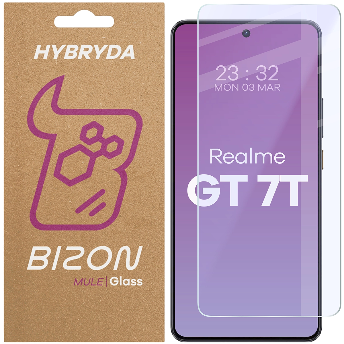 Szkło hybrydowe na ekran Bizon Hybrid Mule do Realme GT 7T