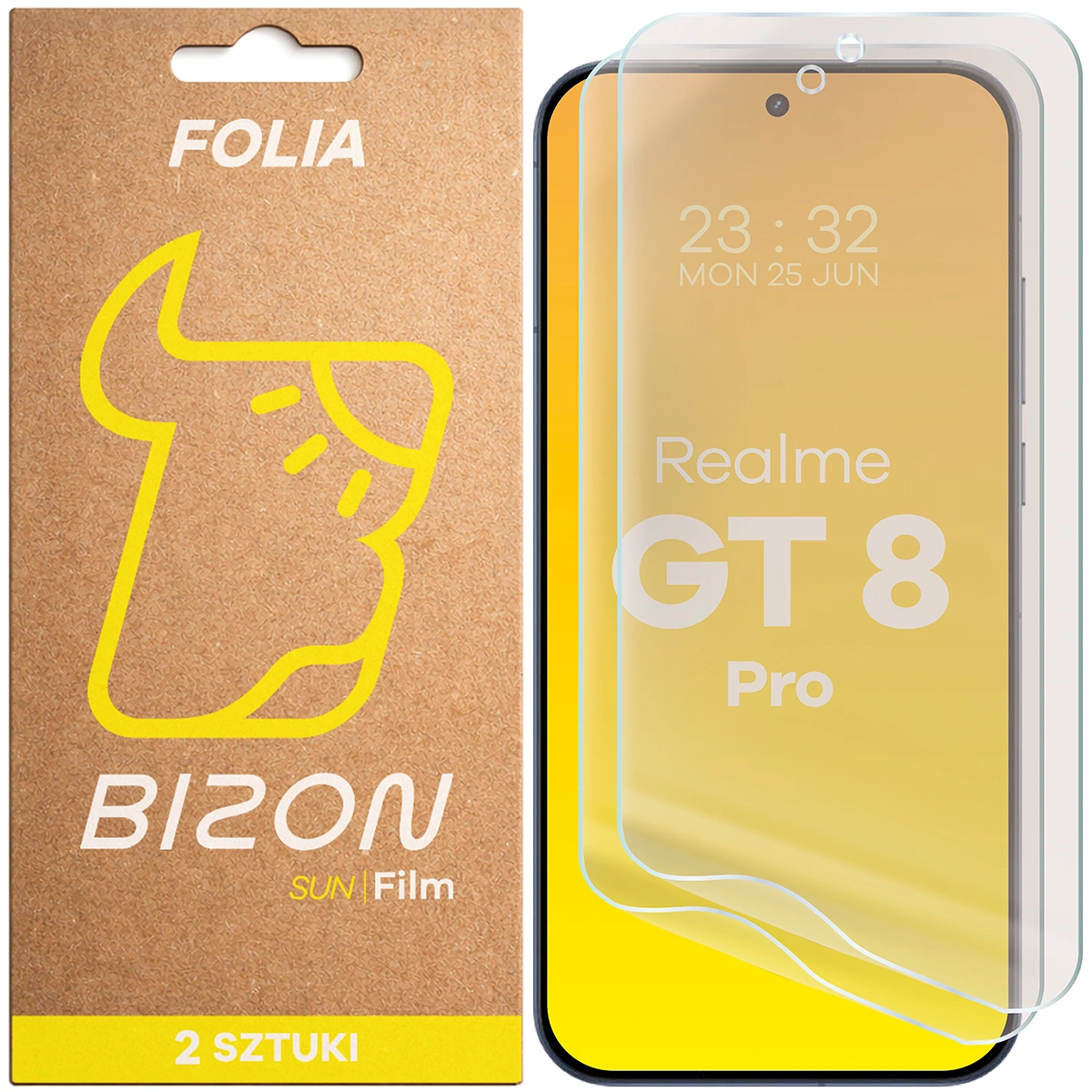 Folia matowa na ekran Bizon Film Sun Duo do Realme GT 8 Pro, 2 sztuki