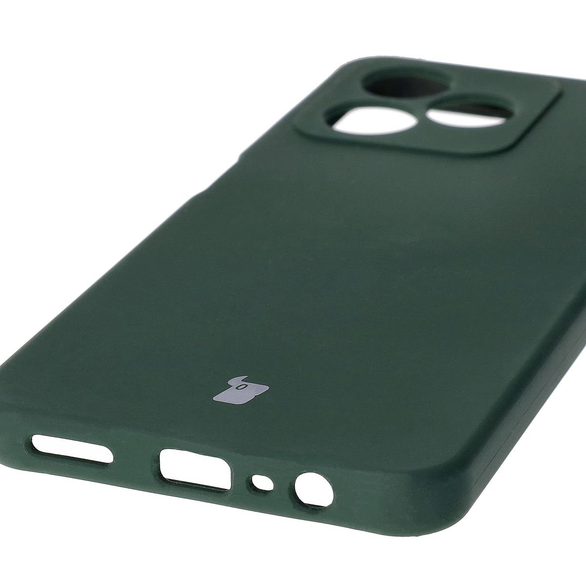 Zbliżenie na precyzyjne wycięcia i możliwość ładowania indukcyjnego w etui Bizon Soft Case