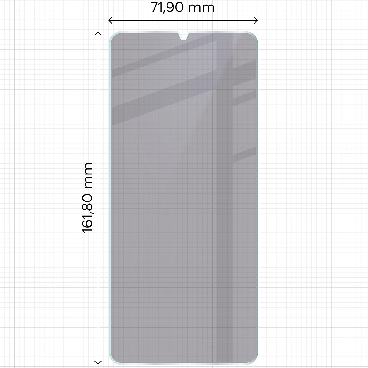 Wymiary szkła Bizon Hybrid Shadow do Realme Note 60