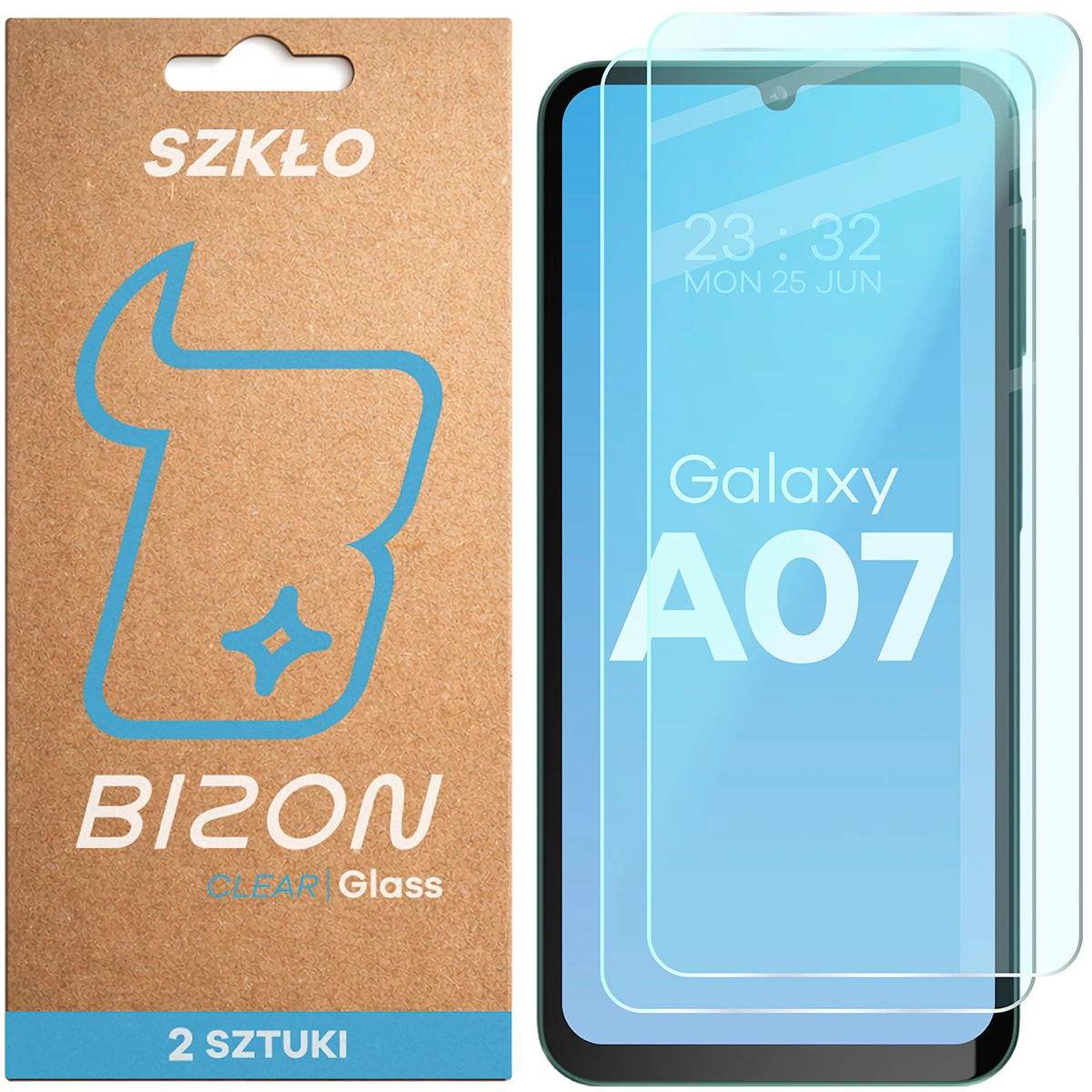 Szkło hartowane Bizon Glass Clear Duo do Samsung Galaxy A07 4G / 5G, 2 sztuki