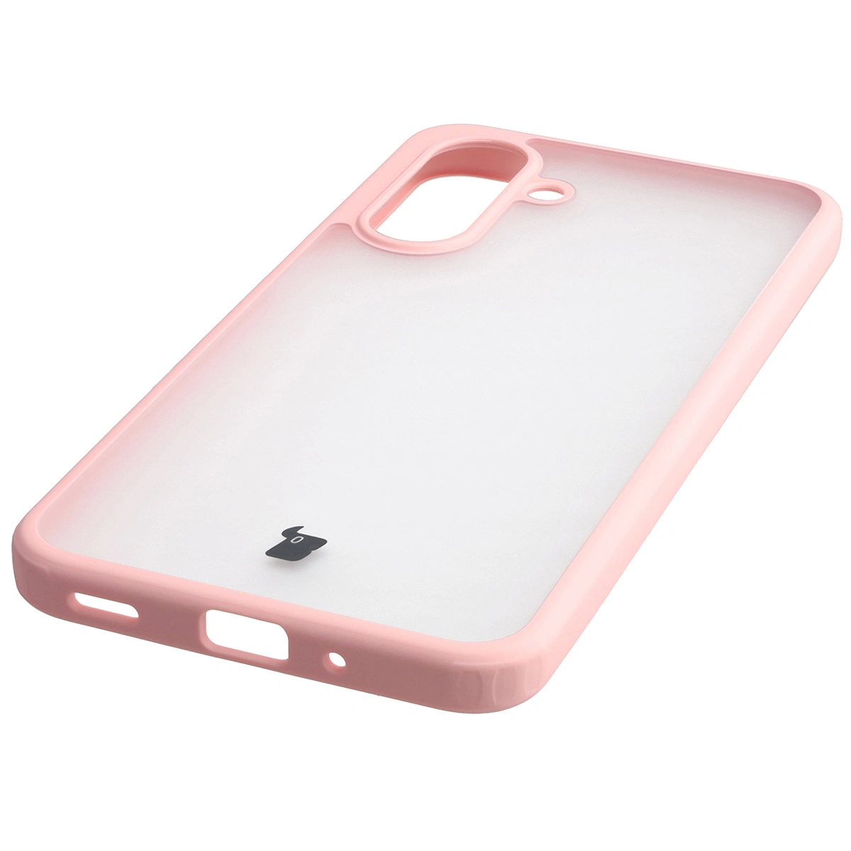 Zintegrowane przyciski, wycięcia i hybrydowy materiał w etui Bizon Case Angelo do Samsung Galaxy A17 5G