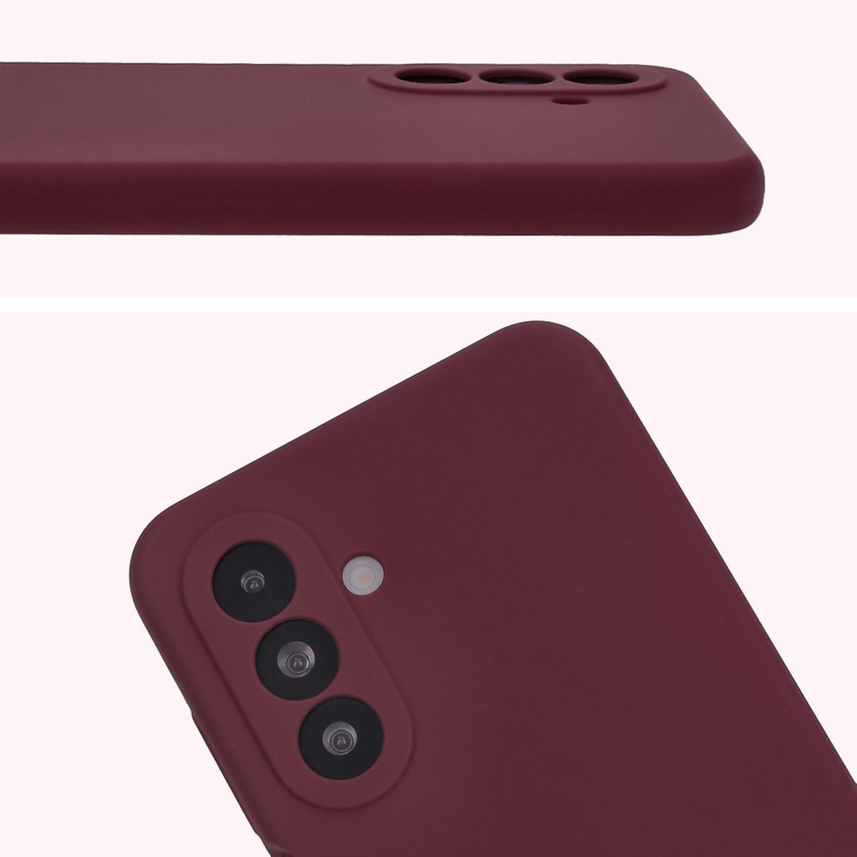 Zbliżenie na wycięcia na obiektywy w etui Bizon Soft Case