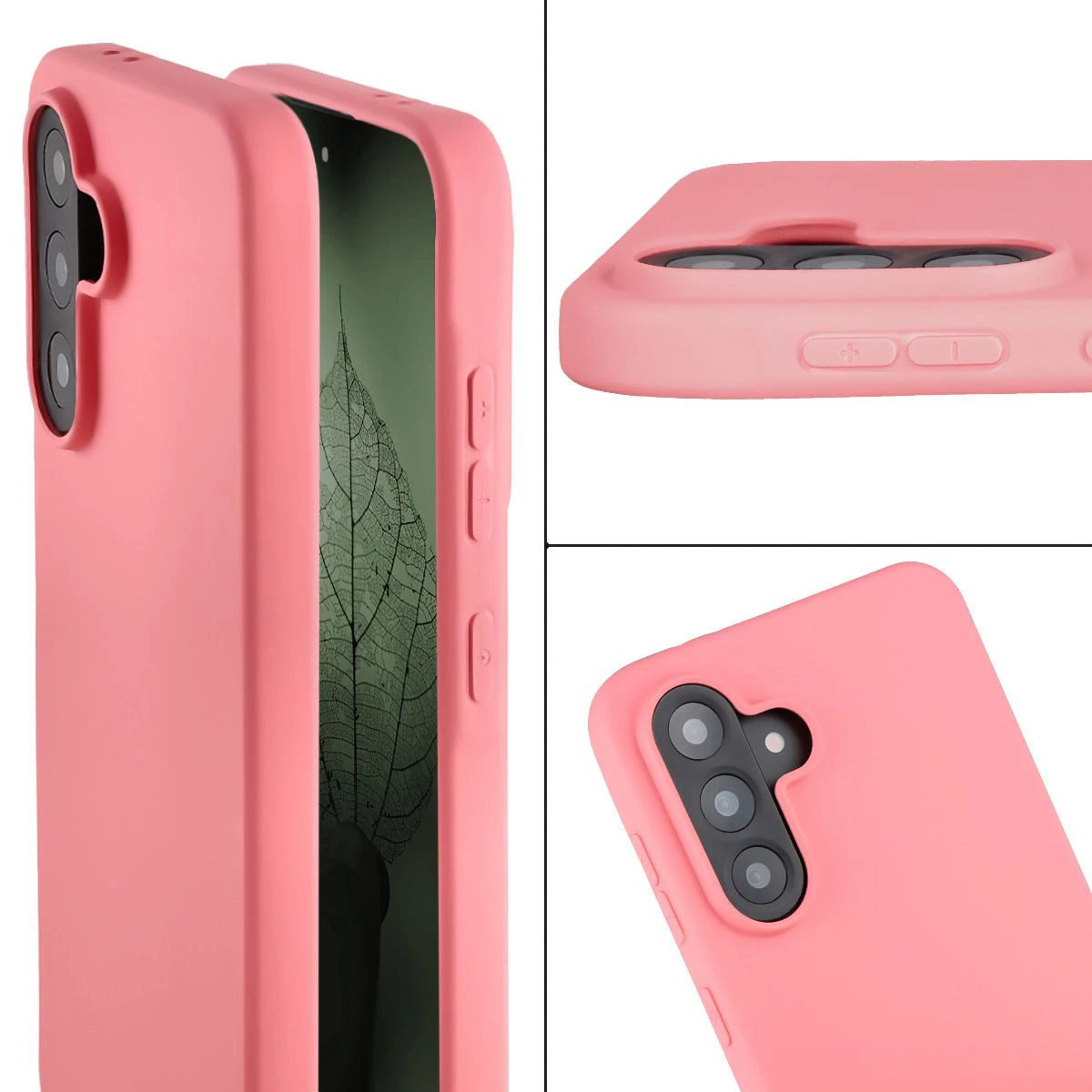 Podwyższone krawędzie i powłoka antypoślizgowa w etui Bizon Case ReLeaf do Samsung Galaxy A56 5G