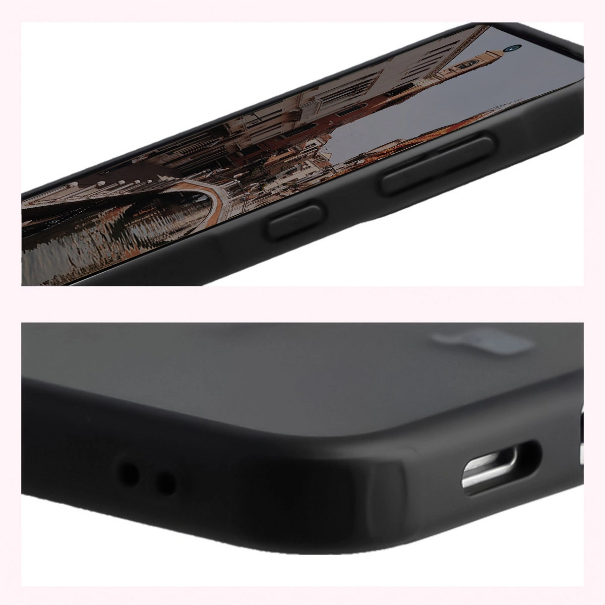 Wzmocnione narożniki i podwyższone ranty ekranu w etui Bizon Case MatteO do Samsung Galaxy A57 5G