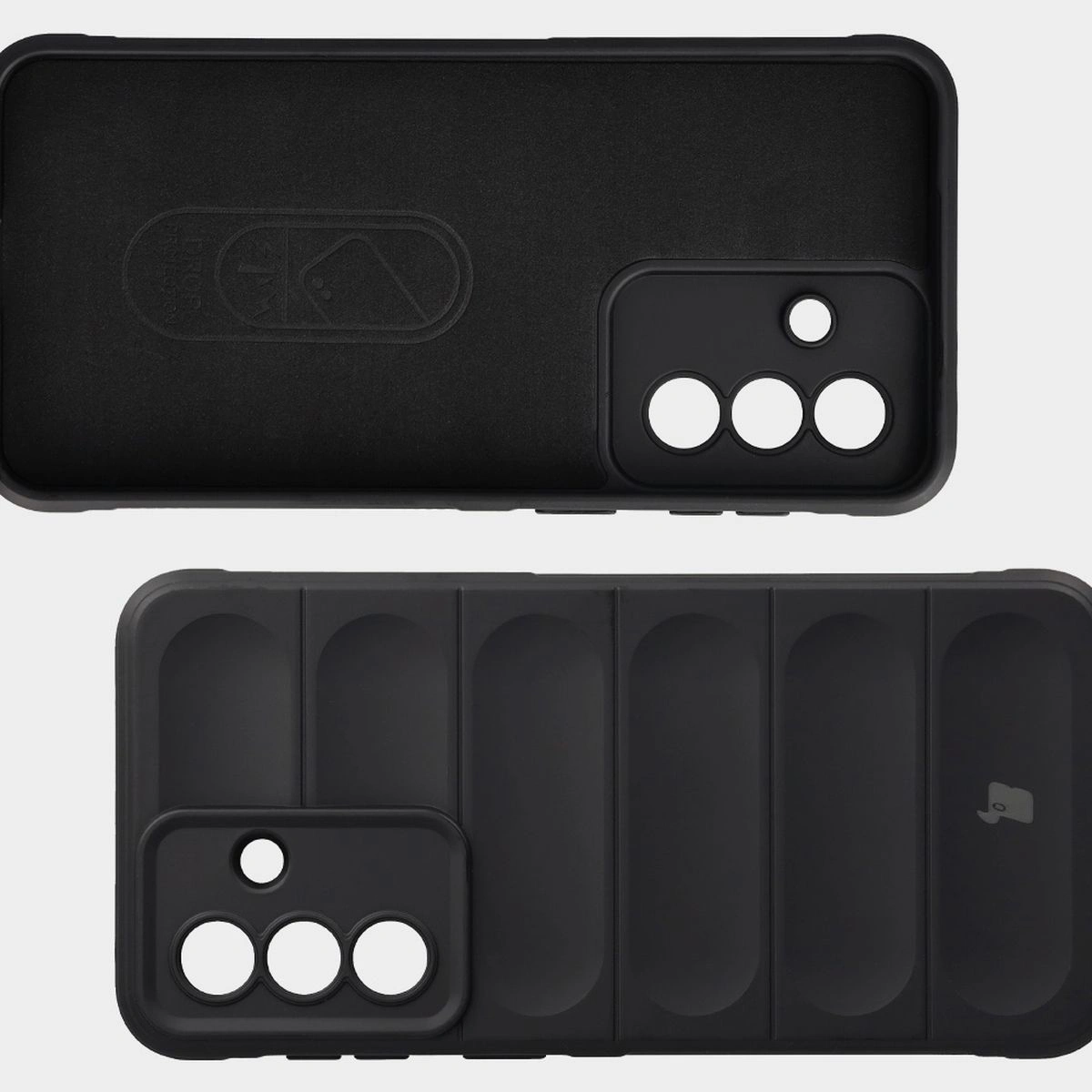 Wyściółka z mikrofibry, wyżłobienia na pleckach i wzmocnione narożniki w etui Bizon Case Tur do Samsung Galaxy A57 5G