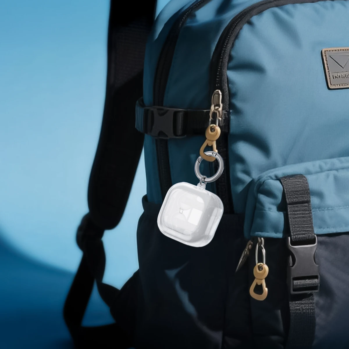 Etui na słuchawki z karabińczykiem Bizon Case Headphone Clear do Samsung Galaxy Buds 4 / 4 Pro 