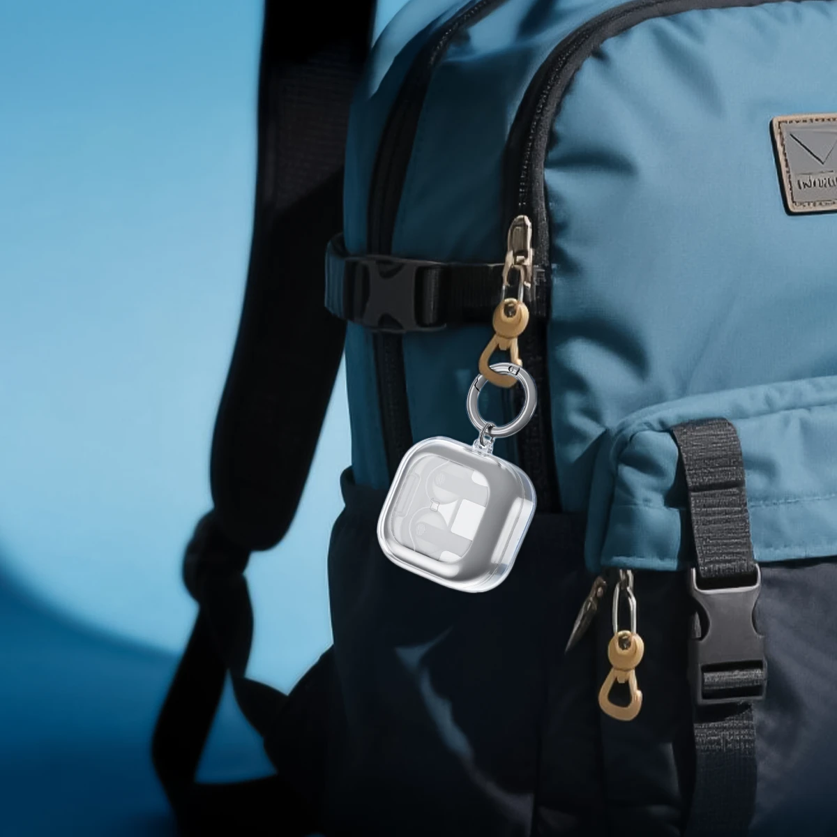 Etui na słuchawki z karabińczykiem Bizon Case Headphone Clear do Samsung Galaxy Buds 4 / 4 Pro