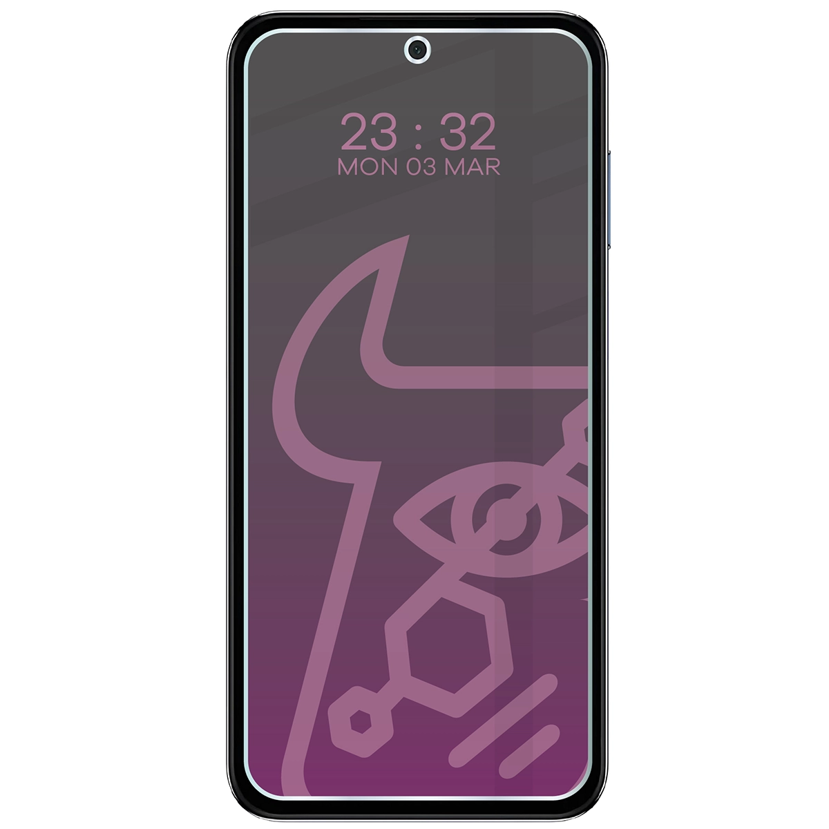 Wizualizacja szkła Hybrid Shadow nałożonego na telefon Samsung Galaxy M35 5G